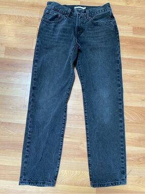 Levi’s middy straight black wash jeans